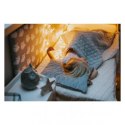 Kocyk velvet, dwustronnie pikowane gwiazdki (jasno