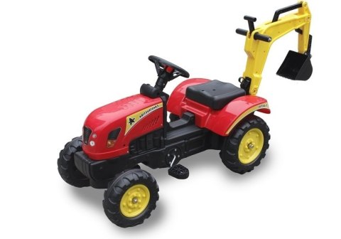 Traktor z Łyżką czerwony Pedały Traktor z Łyżką czerwony Pedały