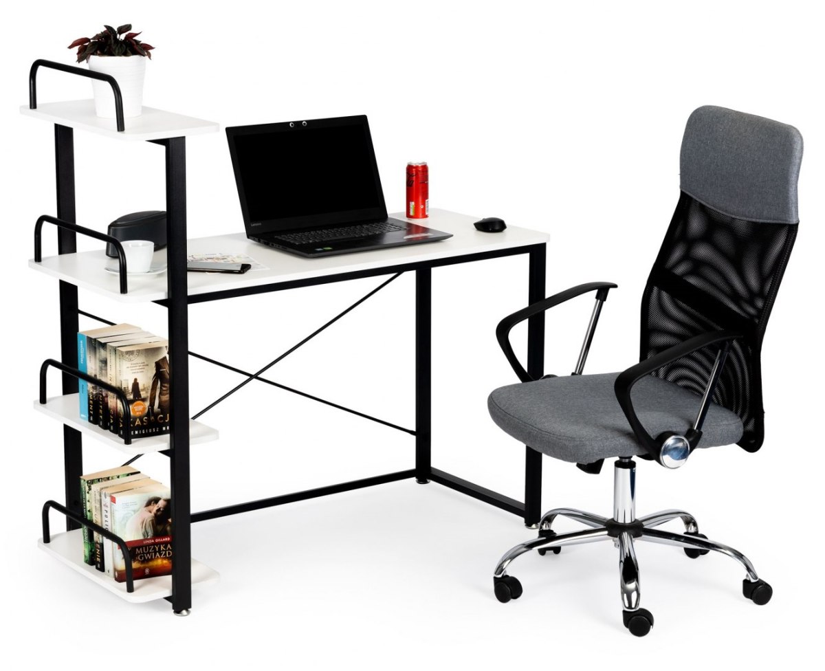 Biurko komputerowe biurowe stół + regał półki ModernHome