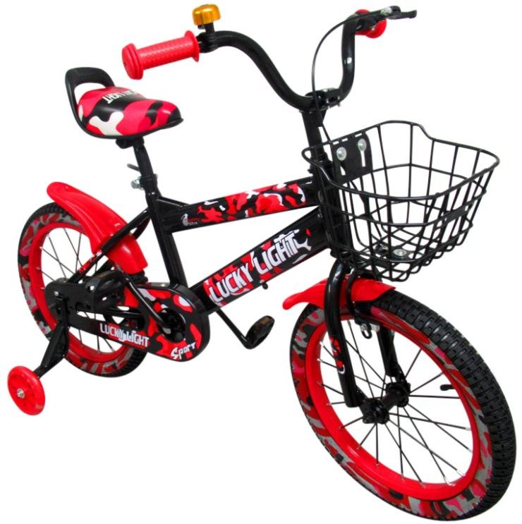 Sportowy rower P3-16 cali CZERWONY Rowerek dziecięcy+koszyk