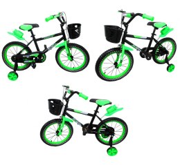 Sportowy rower P6-16 cali ZIELONY Rowerek dziecięcy+koszyk