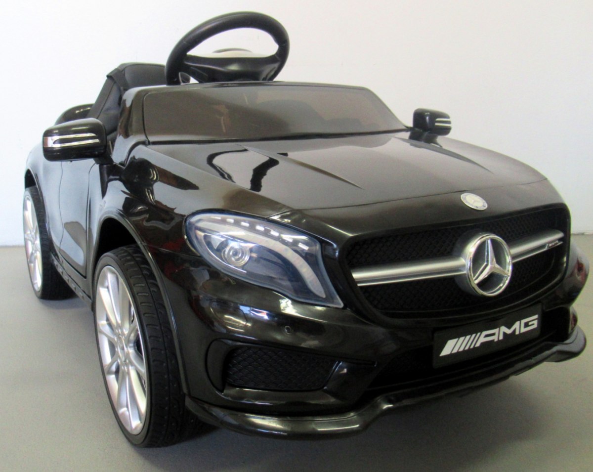 Mercedes GLA45 czarny Miękkie koła Eva, miękki fotelik Licencja