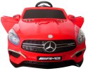 Mercedes SL63 czerwony Miękkie koła Eva, miękki fotelik Licencja
