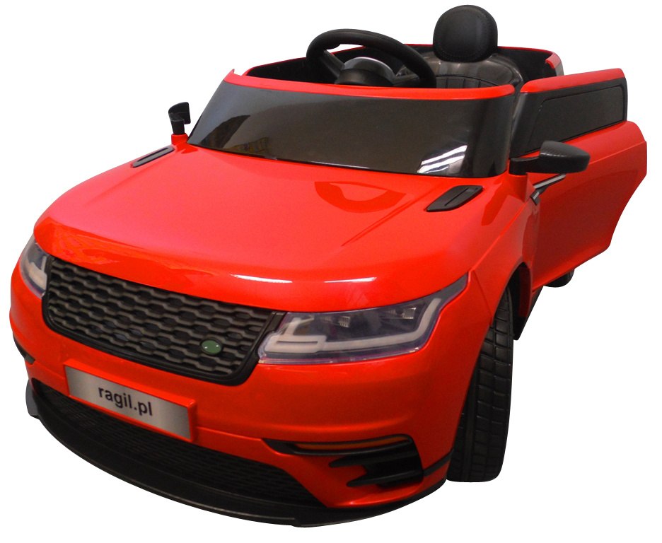 Cabrio F4 czerwony, autko na akumulator, miękkie koła Eva