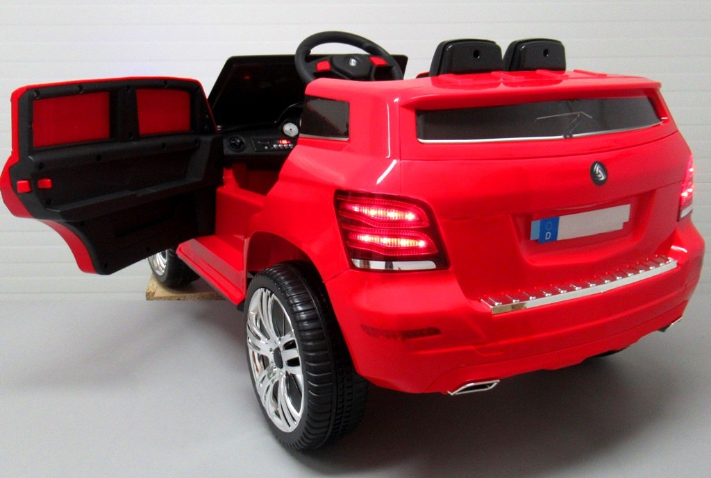 SUV X1 CZERWONY autko na akumulator, łożyska w kołach, regulowana kierownica