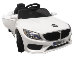 Cabrio M5 biały autko na akumulator,