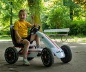 BIAŁY GOKART NA PEDAŁY SPORTOWY REGULACJA FOTELA